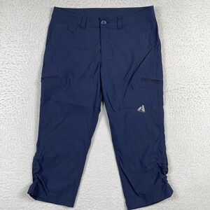 Eddie Bauer Pants Womens 6 Blue First Ascent Capri Cinch Climbing Gorpcore Cargo